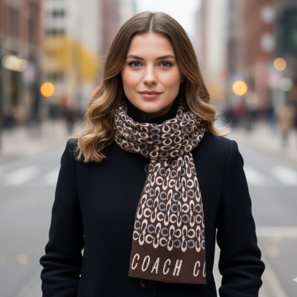 Coach signature wrap scarve 60"×24" - Picture 1 of 4